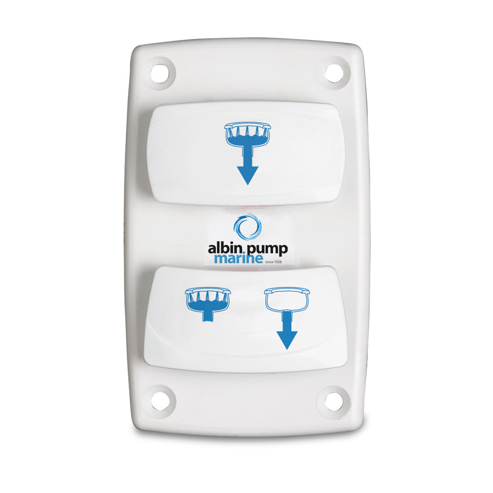 Interruptor basculante para inodoro eléctrico silencioso de control marino Albin Group [07-66-025]