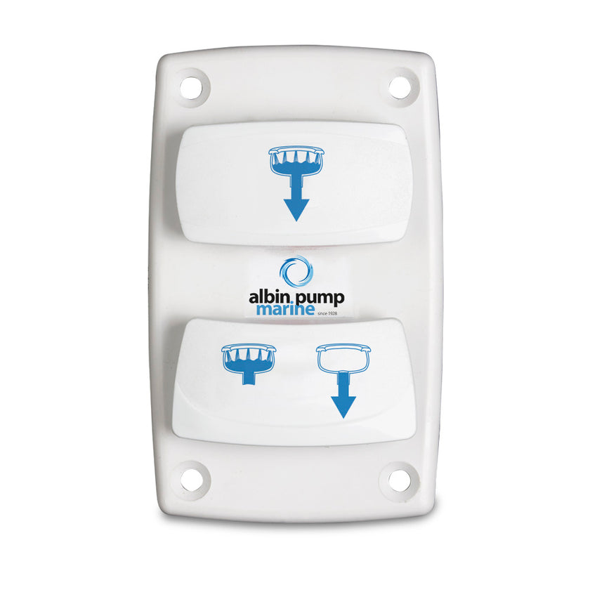 Interruptor basculante para inodoro eléctrico silencioso de control marino Albin Group [07-66-025]