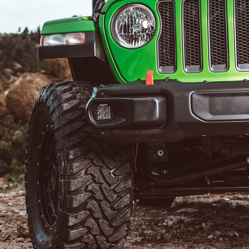 RIGID Industries 2018 Jeep Wrangler JL Montaje antiniebla para dos luces de la serie D [41660]