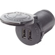 Cargador USB doble Blue Sea 1046 de 48 V con soporte para enchufe [1046]