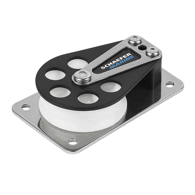 Polea Schaefer Serie 5 de base plana/mejilla de aluminio/Delrin [504-11]