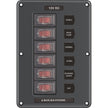 Blue Sea 4322 Circuit Breaker Switch Panel 6 Position - Gray [4322]