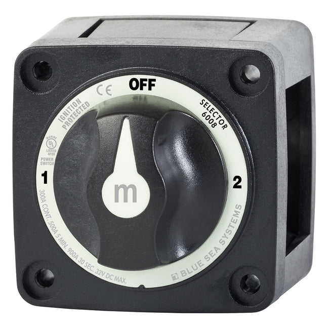 Selector de batería Blue Sea 6008200 serie m de 3 posiciones - Negro [6008200]