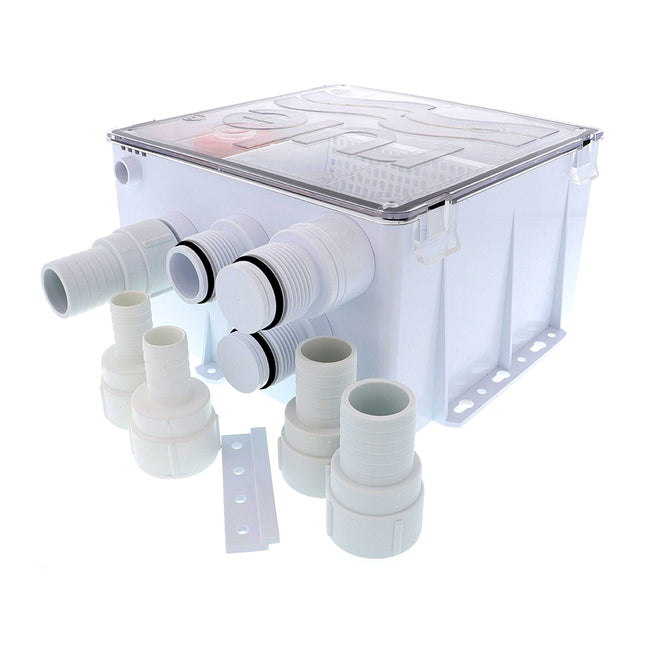 Caja de drenaje para ducha Rule con bomba de 1100 GPH - 12 V [99B]