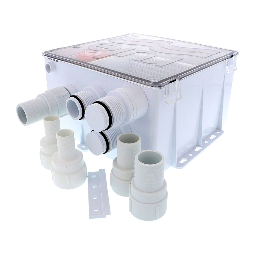 Caja de drenaje para ducha Rule con bomba de 1100 GPH - 12 V [99B]