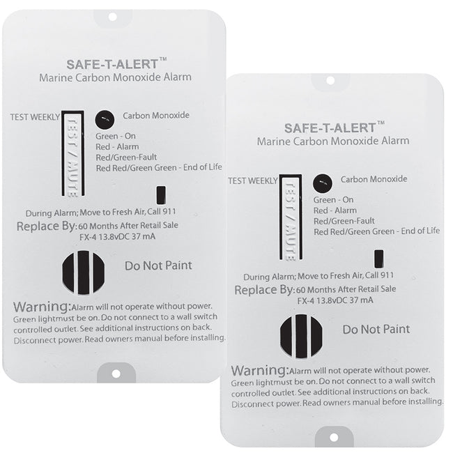 Detector de monóxido de carbono Safe-T-Alert FX-4 (paquete de 2) [FX-4MARINE2-PACK]