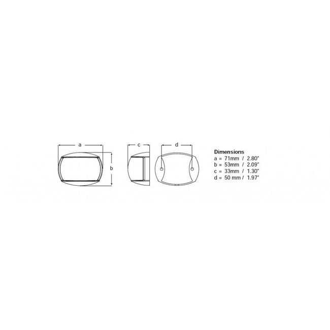 Lámpara de navegación para remolque Hella Marine NaviLED Compact de 2 nm - Cubierta negra [980520601]