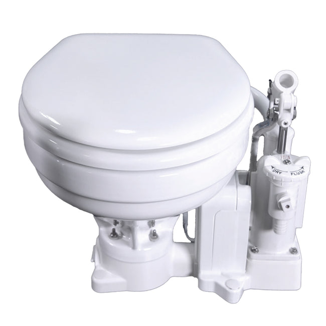 Inodoro eléctrico/manual Raritan PH PowerFlush - Tamaño marino - 12 V - Blanco [P101E12]