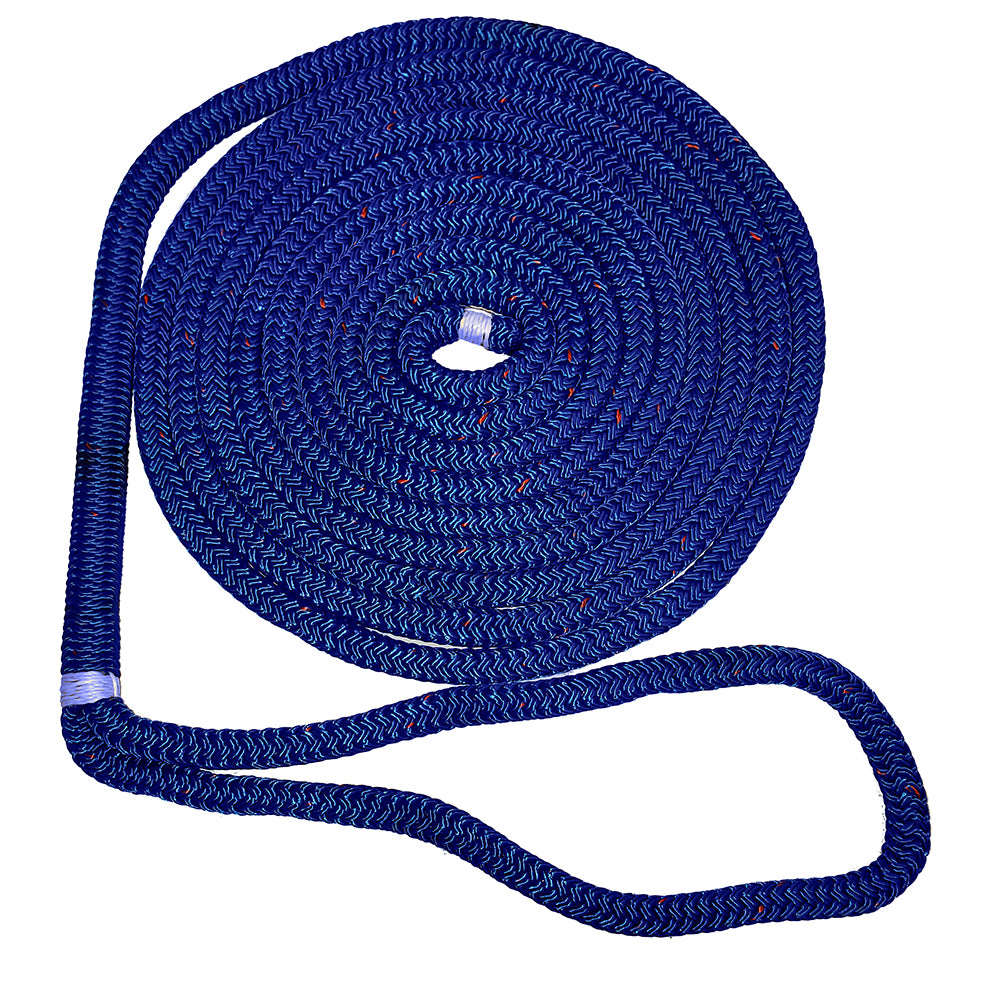 Cuerda de muelle New England Ropes de doble trenzado de 1,6 cm - Azul con trazador - 50 [C5053-20-00050]