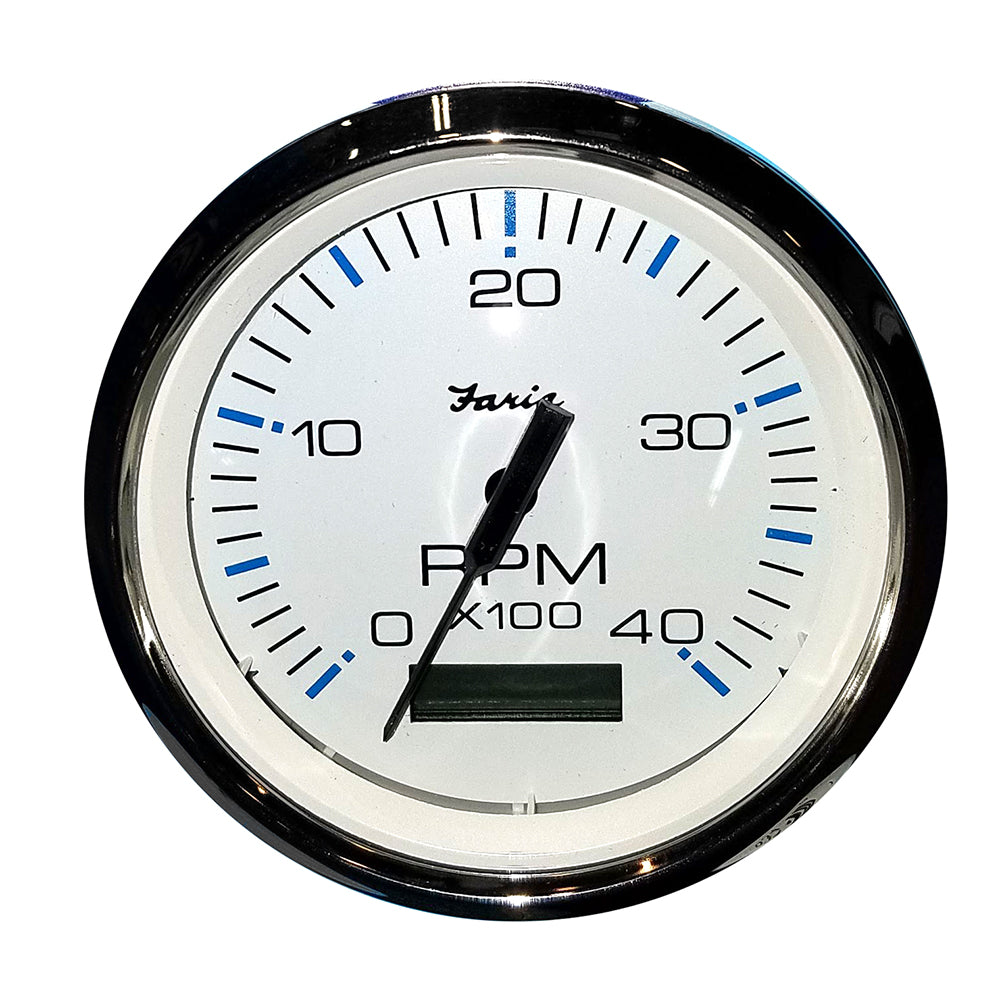 Tacómetro Faria Chesapeake blanco SS de 4
