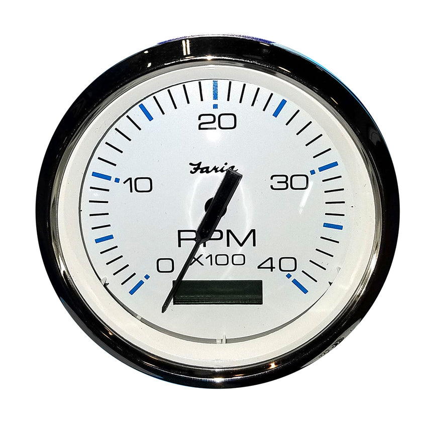 Tacómetro Faria Chesapeake blanco SS de 4
