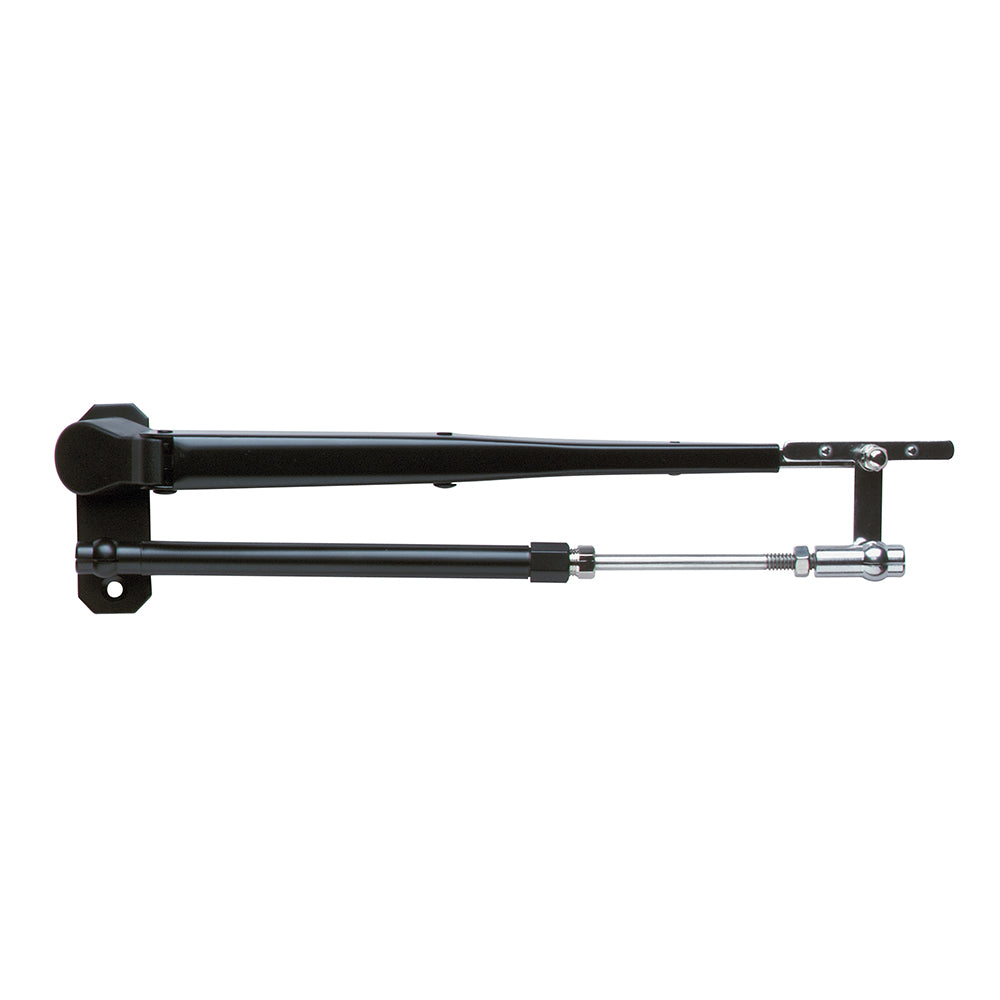 Brazo limpiaparabrisas Marinco Deluxe de acero inoxidable negro pantográfico - Ajustable de 17
