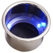 Portavasos LED Sea-Dog con montaje empotrado y desagüe - LED azul [588074-1]
