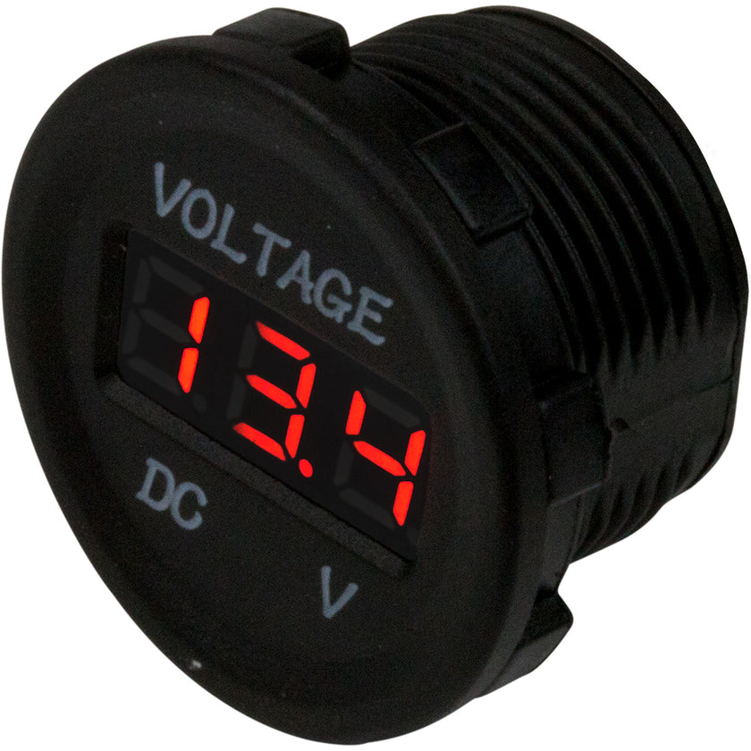 Medidor de voltaje redondo Sea-Dog - 6 V-30 V [421615-1]