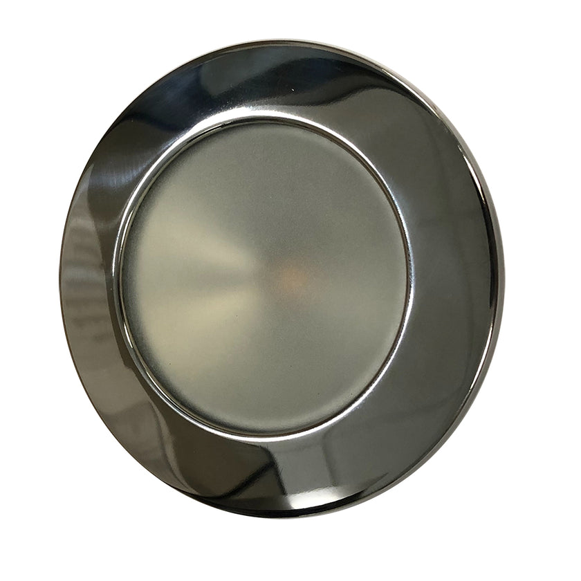 Lunasea Gen 3 Indoor/Outdoor Recessed 3.5 LED Light - 2700K 85 CRI Dimmable COB LED - Warm White/Polished SS Bezel