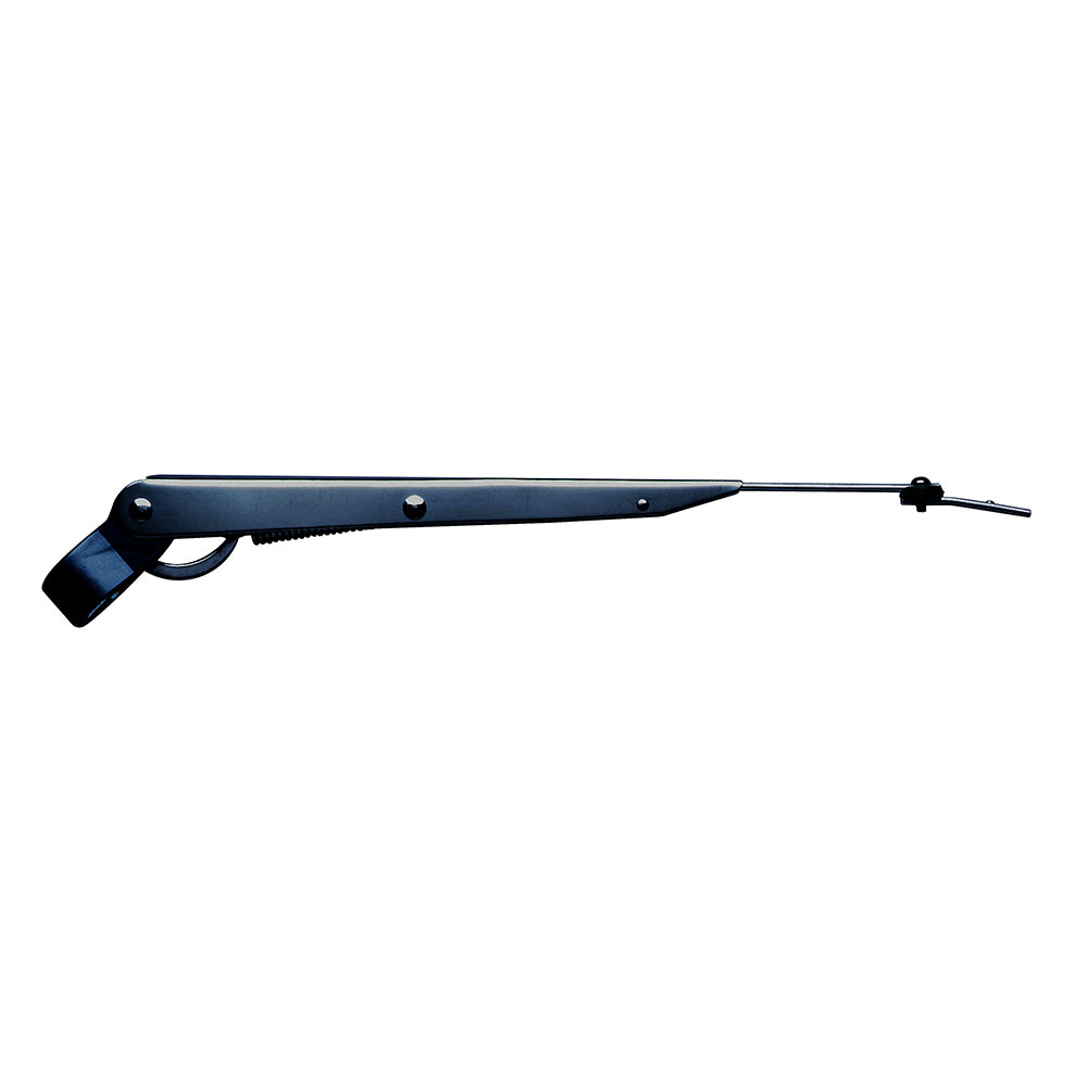 Brazo limpiaparabrisas Marinco Deluxe de acero inoxidable - Negro - Individual - 14