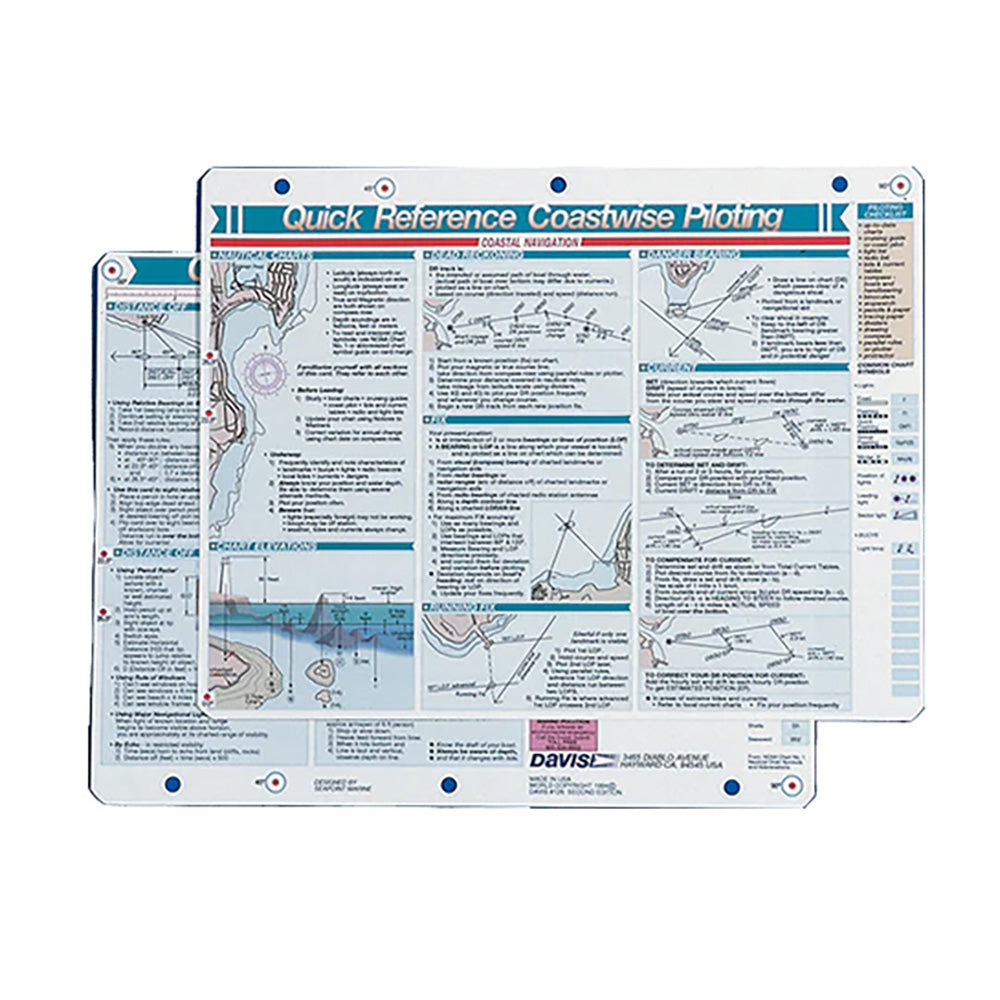 Tarjeta de pilotaje de Coastwise de referencia rápida de Davis [126]