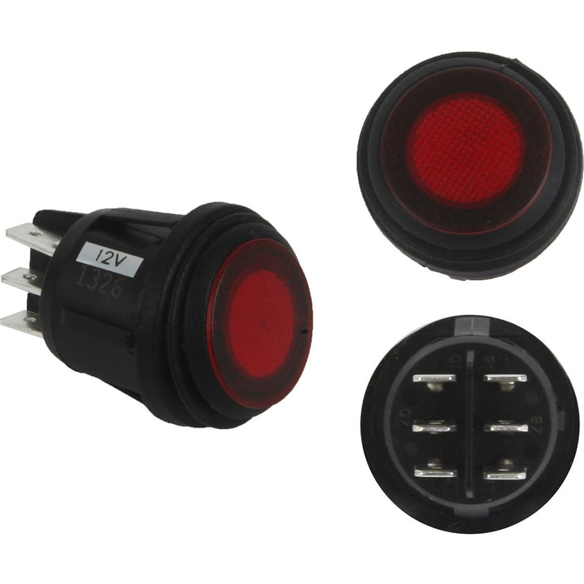 Interruptor basculante de 3 posiciones de RIGID Industries - Rojo [40181]