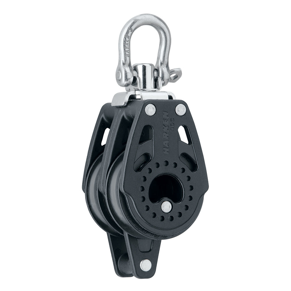 Polea giratoria doble Harken Carbo Air de 40 mm con arraigo [2639]