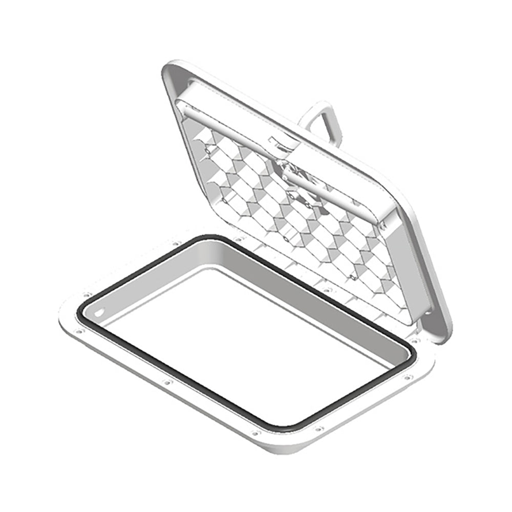 Escotilla marina rectangular Sea-Dog con triple cierre - 25,4 cm x 35,5 cm - Blanca [336520-3]