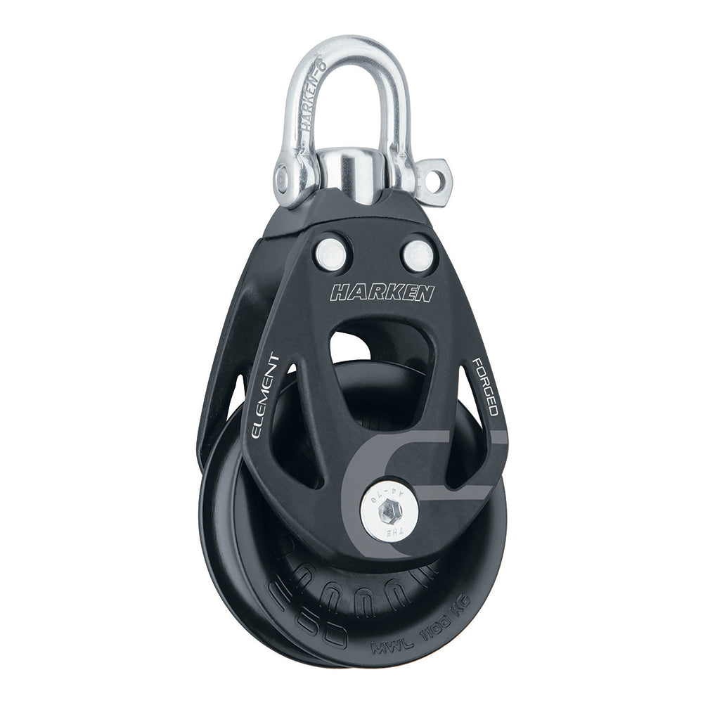 Bloque de elemento único de aluminio Harken de 60 mm con eslabón giratorio [6260]