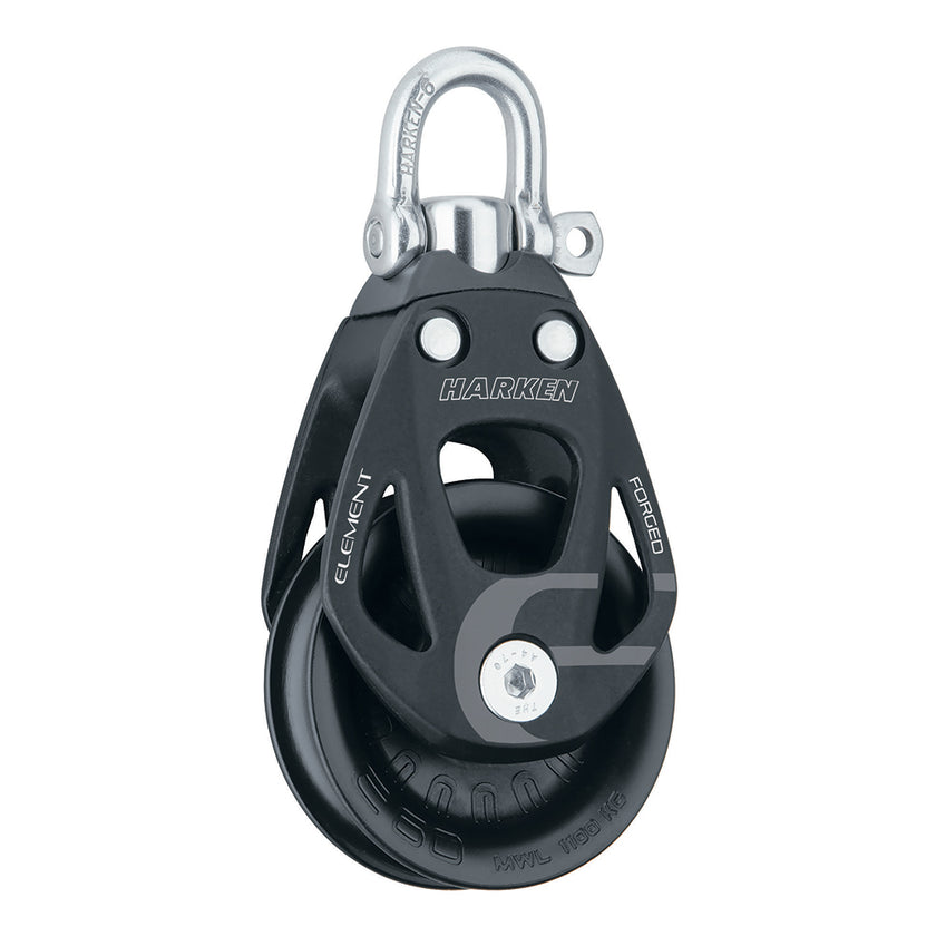 Bloque de elemento único de aluminio Harken de 60 mm con eslabón giratorio [6260]