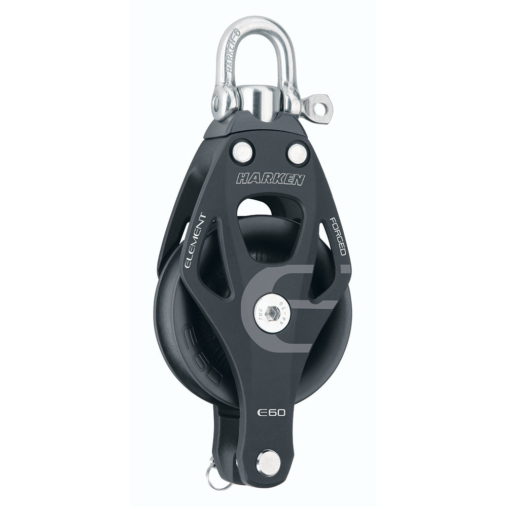 Bloque de elemento único de aluminio Harken de 60 mm con anclaje giratorio [6261]