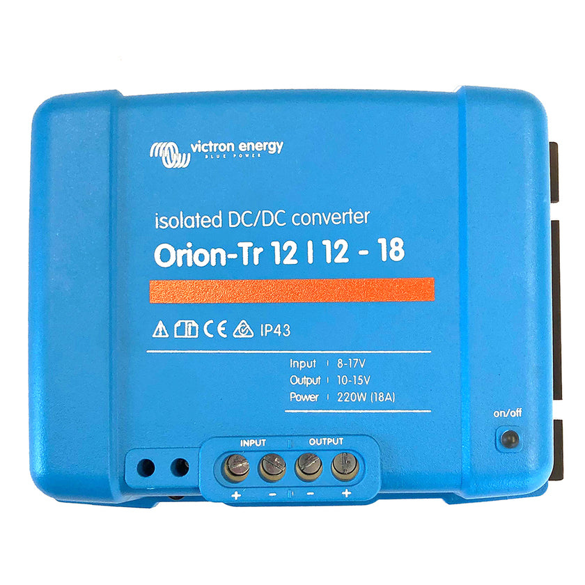 Convertidor CC-CC Victron Orion-TR - 12 VCC a 12 VCC - 18 A, aislado [ORI121222110]