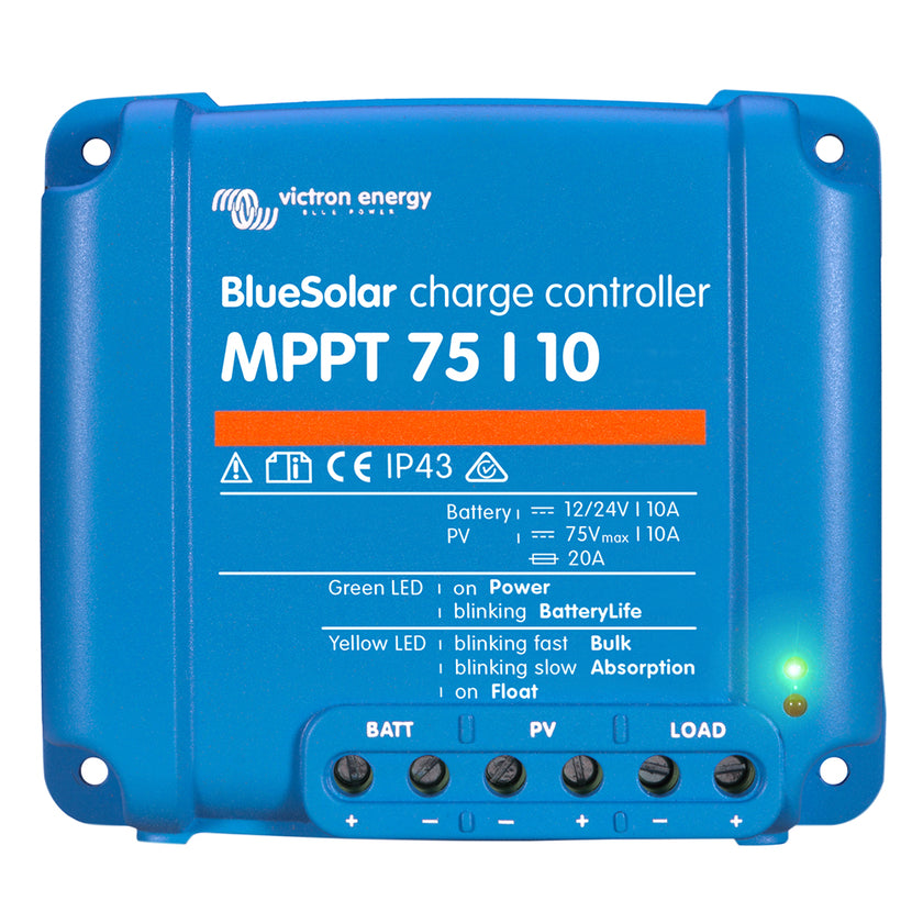 Controlador de carga MPPT Victron BlueSolar - 75 V - 10 A - Aprobado por UL [SCC010010050R]