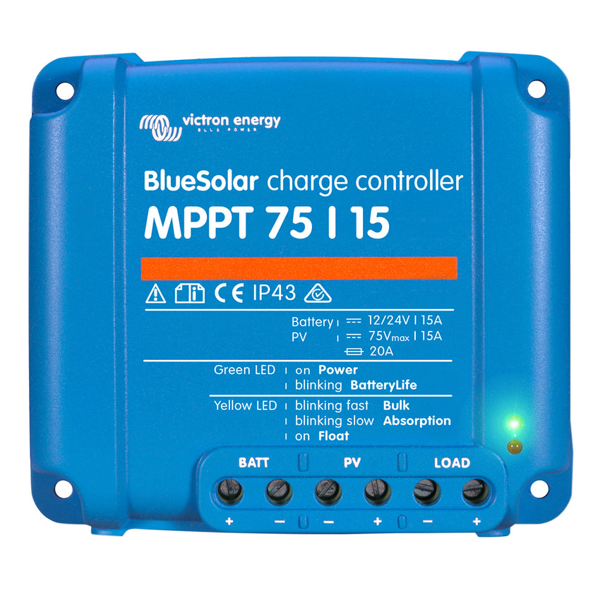 Controlador de carga MPPT Victron BlueSolar - 75 V - 15 A - Aprobado por UL [SCC010015050R]