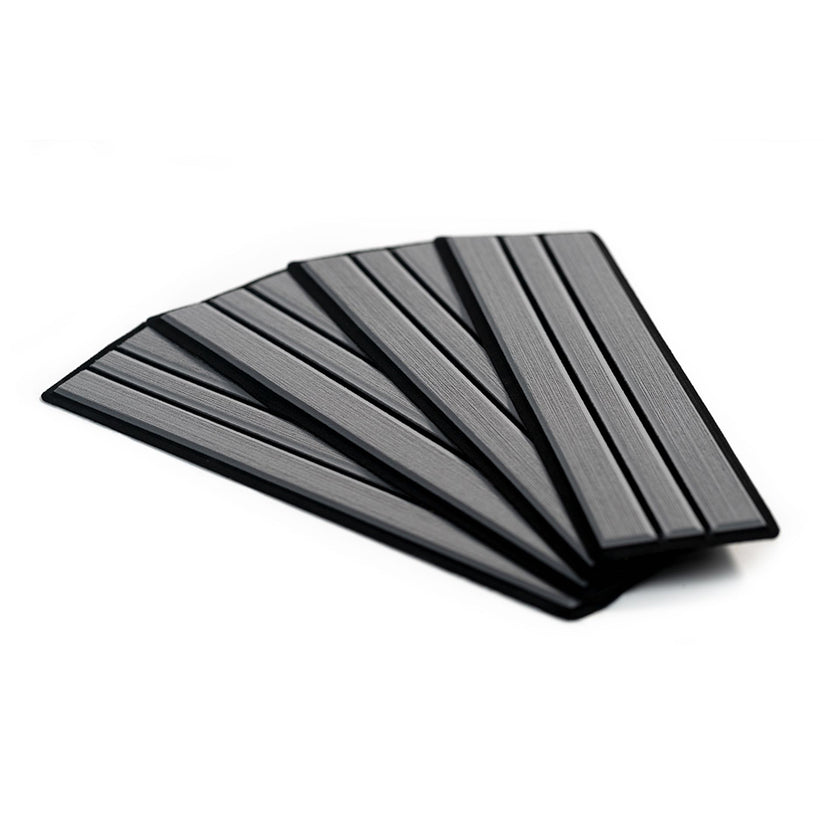 SeaDek Faux Teak 4-Piece Step Kit - Storm Grey/Black  [23902-80066]