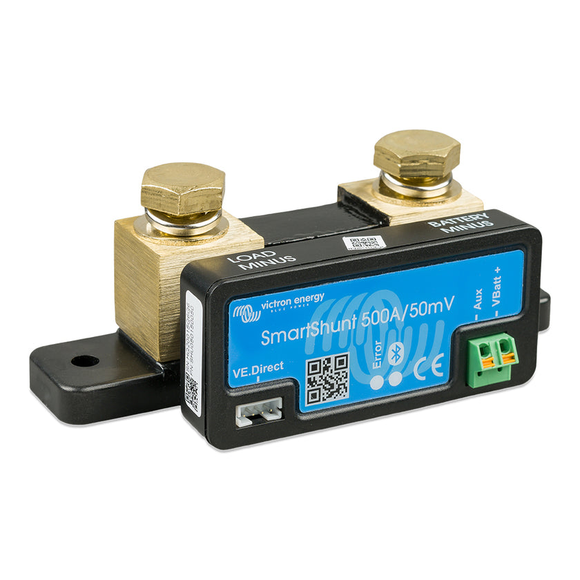 Derivador de batería inteligente Victron SmartShunt de 500 A/50 MV con Bluetooth [SHU050150050]