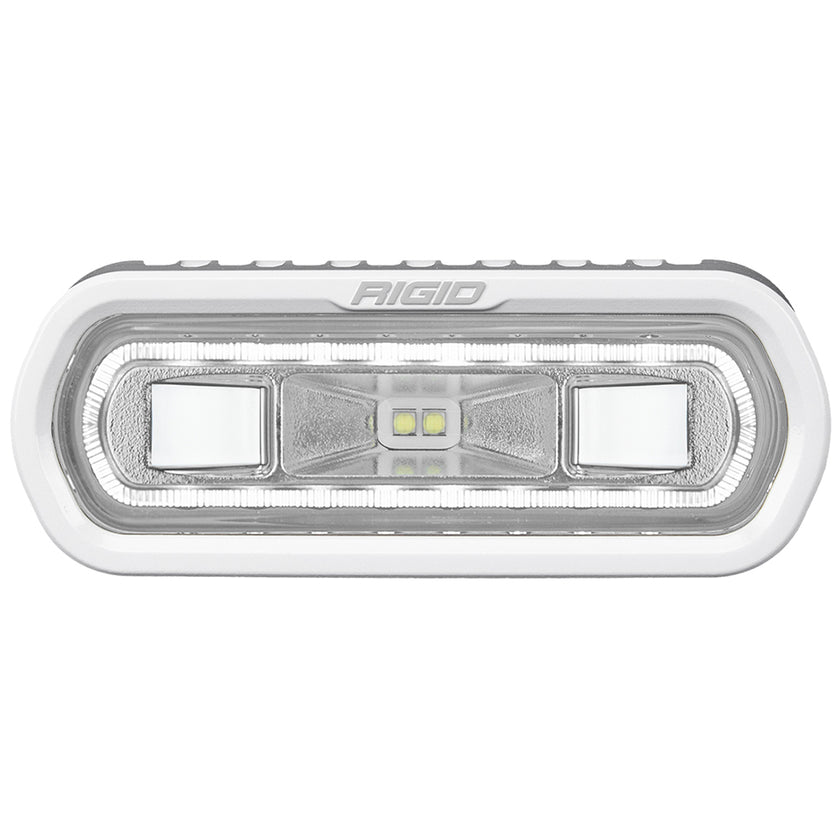 Luz de esparcidor marina RIGID Industries serie SR-L - Montaje en superficie blanco - Luz blanca con halo blanco [51100]