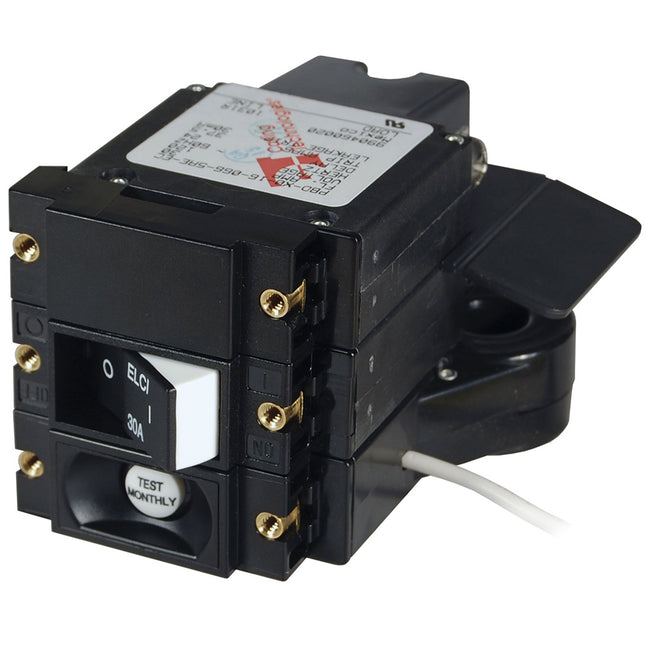 Disyuntor principal ELCI Blue Sea Serie A - Bipolar, 120 V CA, 30 A - Balancín plano [3102100]