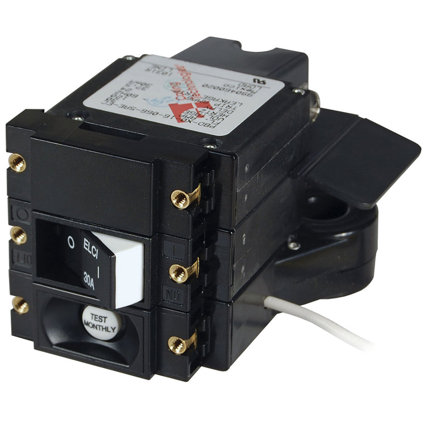 Disyuntor principal ELCI Blue Sea Serie A - Bipolar, 120 V CA, 30 A - Balancín plano [3102100]