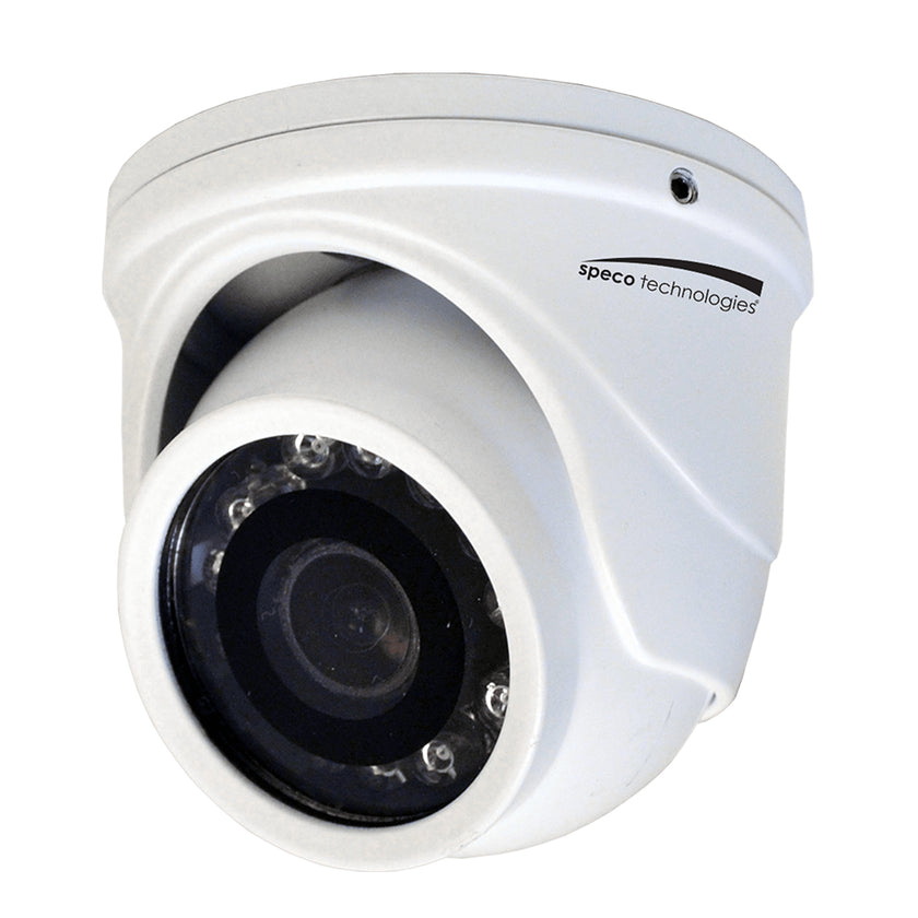 Cámara mini-turret Speco HD-TVI de 4 MP con lente de 2,9 mm y carcasa blanca [HT471TW]