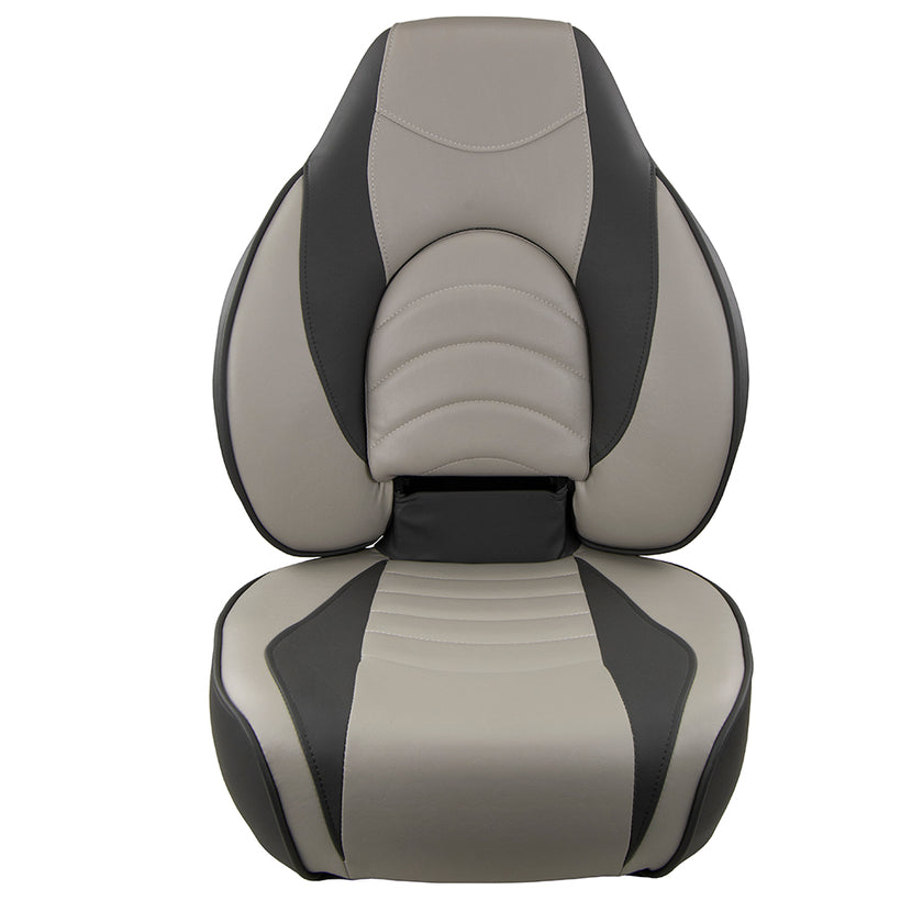 Asiento plegable Springfield Fish Pro con respaldo alto - Carbón/Gris [1041634-1]
