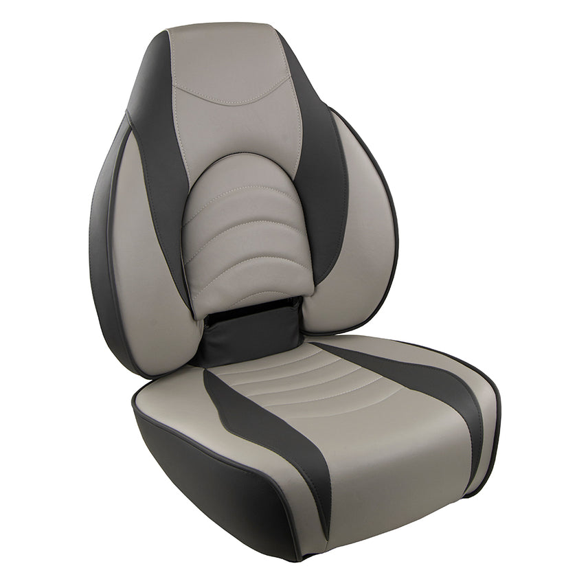 Asiento plegable Springfield Fish Pro con respaldo alto - Carbón/Gris [1041634-1]