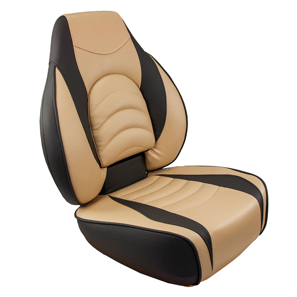 Asiento plegable con respaldo alto Springfield Fish Pro - Carbón vegetal/Bronceado [1041684-1]