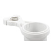 Portavasos Camco con abrazadera para riel - Grande para riel de hasta 5 cm - Blanco [53083]