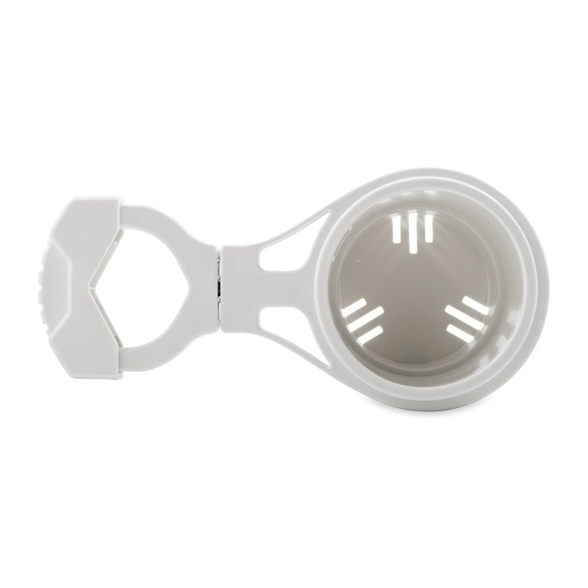 Portavasos Camco con abrazadera para riel - Grande para riel de hasta 5 cm - Blanco [53083]