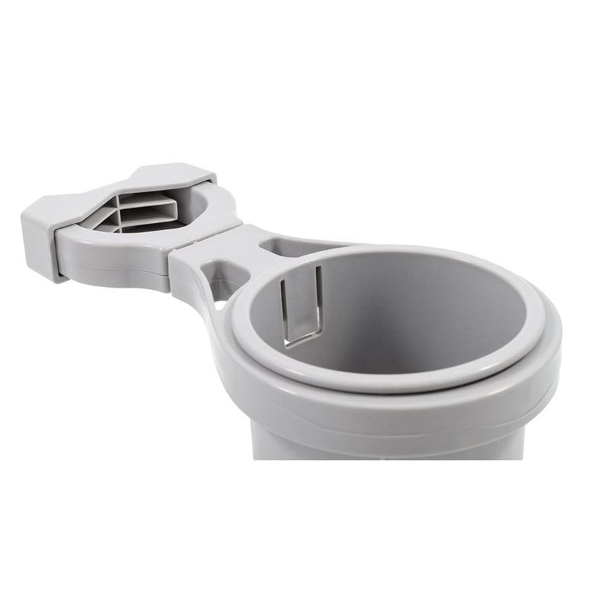 Portavasos Camco con abrazadera para riel - Pequeño para riel de hasta 1-1/4