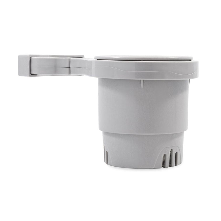 Portavasos Camco con abrazadera para riel - Pequeño para riel de hasta 1-1/4