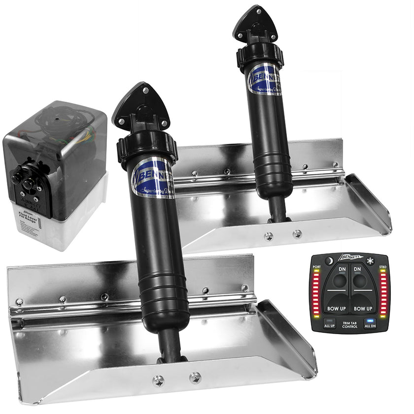 Sistema de pestaña deportiva Bennett Marine 12x9 con indicador de caja única [ST9OBI]