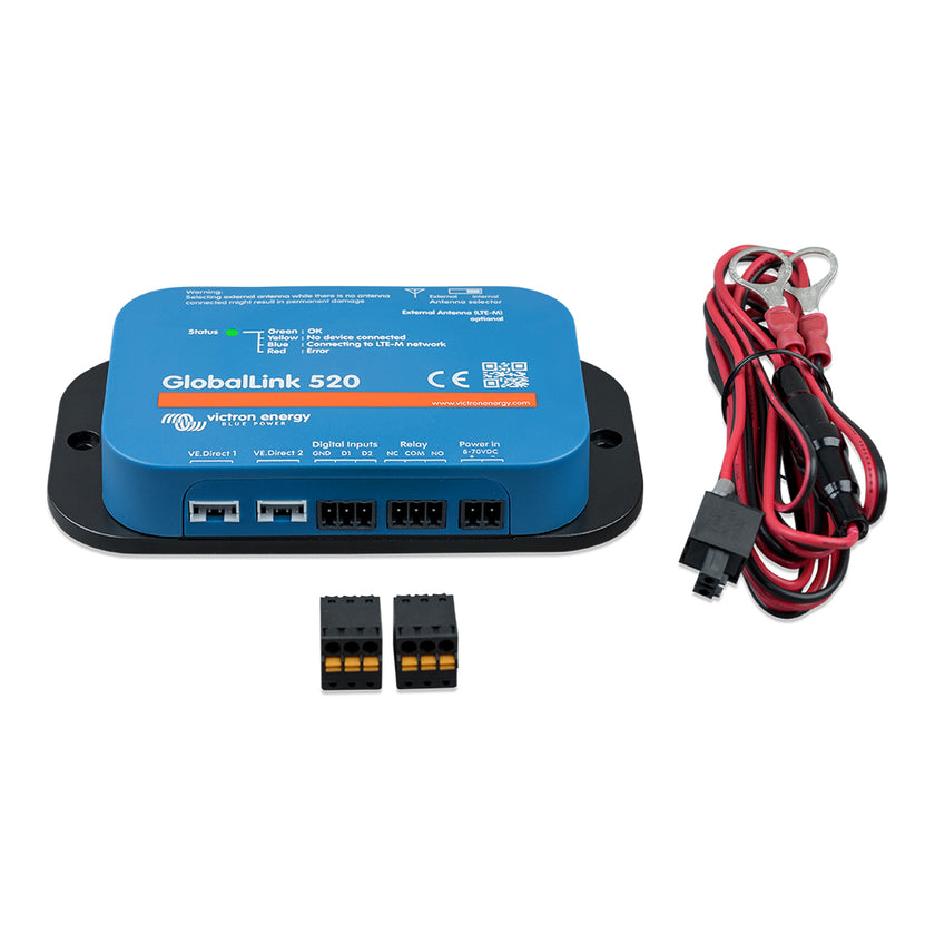 Dispositivo de monitoreo remoto Victron GlobalLink 520 4G LTE-M con tarjeta SIM prepaga de 5 años. Usa AT&T T-Mobile [ASS030543020]
