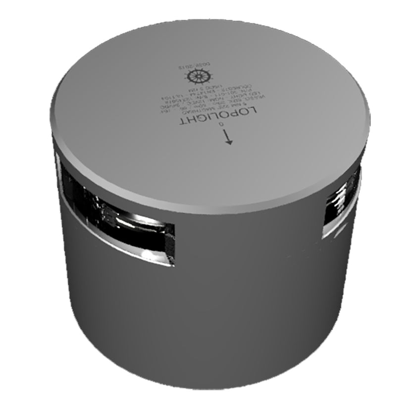Lopolight Serie 301-011KL - Luz de tope - 5 NM - Montaje horizontal - Blanco - Carcasa plateada [301-011KL]