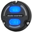 Luz subacuática azul y blanca Hella Marine Apelo A2 - 3000 lúmenes - Carcasa negra - Lente color carbón con luz de borde [016147-001]