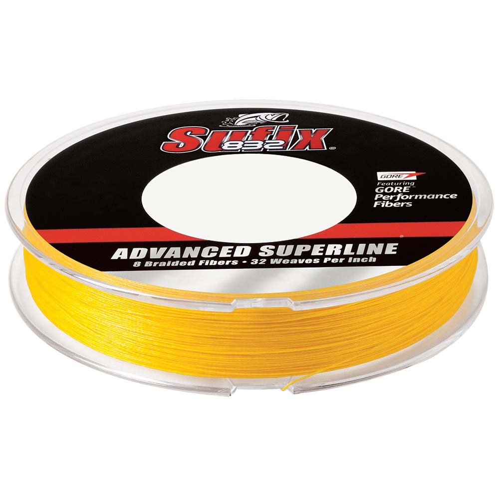 Sufix 832 Advanced Superline Braid - 4,5 kg - Amarillo de alta visibilidad - 300 yardas [660-110Y]