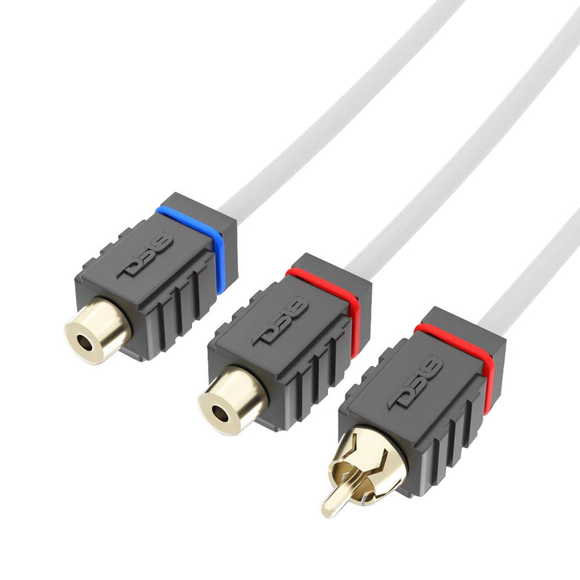 Cable RCA OFC estañado marino DS18 - 2 conectores hembra a 1 conector macho [MOFCR-2F1M]