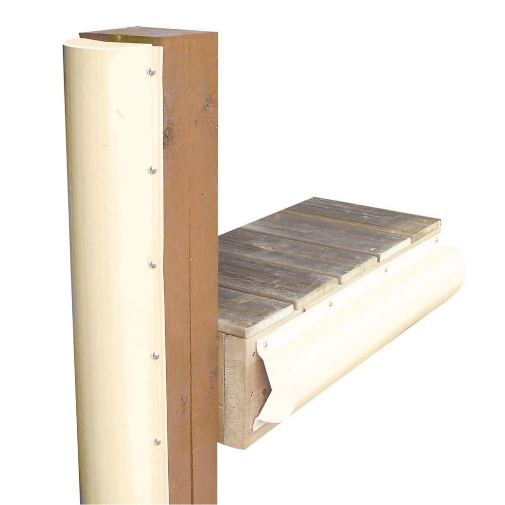 Parachoques para pilotes de borde de muelle - Con tapa en un extremo - 6 - Beige [1020SF]